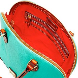 Dooney & Bourke Zip Zip Satchel Pebbled Leather Shoulder Bag Purse Handbag